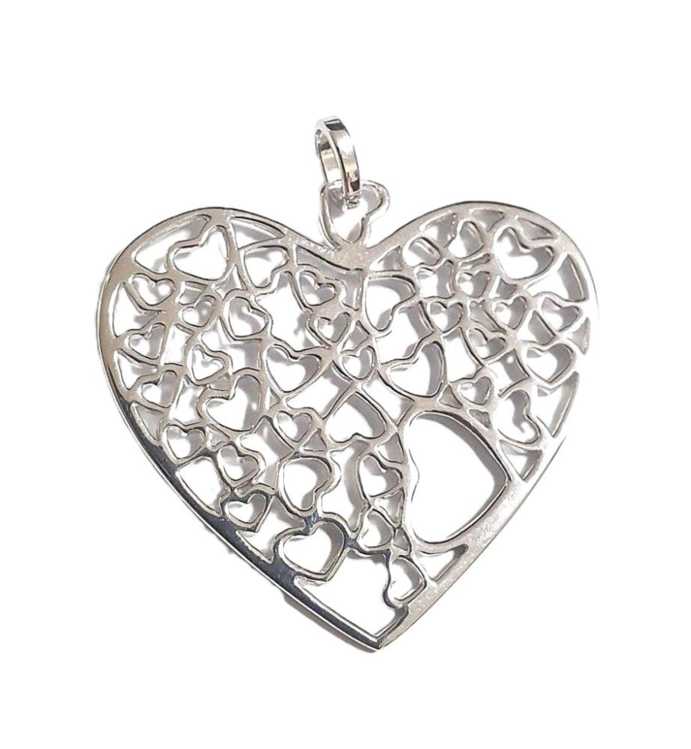 Picture of HEART BUBBLES, ALL RHODIUM. 31mm