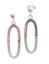 Picture of 7x20 PAPERCLIP LINK1/2 CZ & 1/2 POLISHED,BALL STUDS