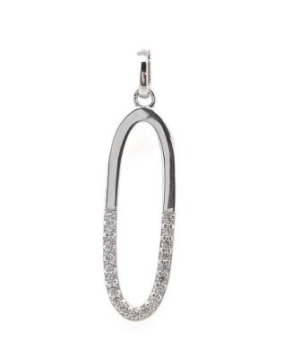 Picture of 8x25, 1/2 CZ 1/2 POLISHED PAPERCLIP PEND.