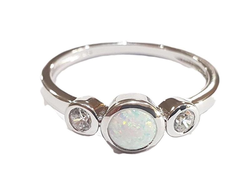 Picture of OPAL, WHT CZ SIDES