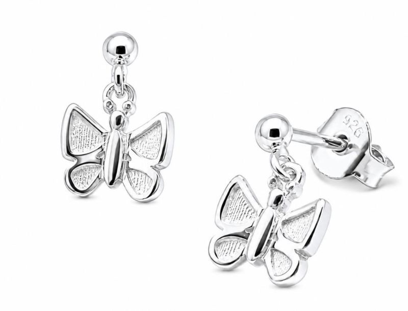 Picture of BUTTERFLY BALL STUDS, MATT WINGS